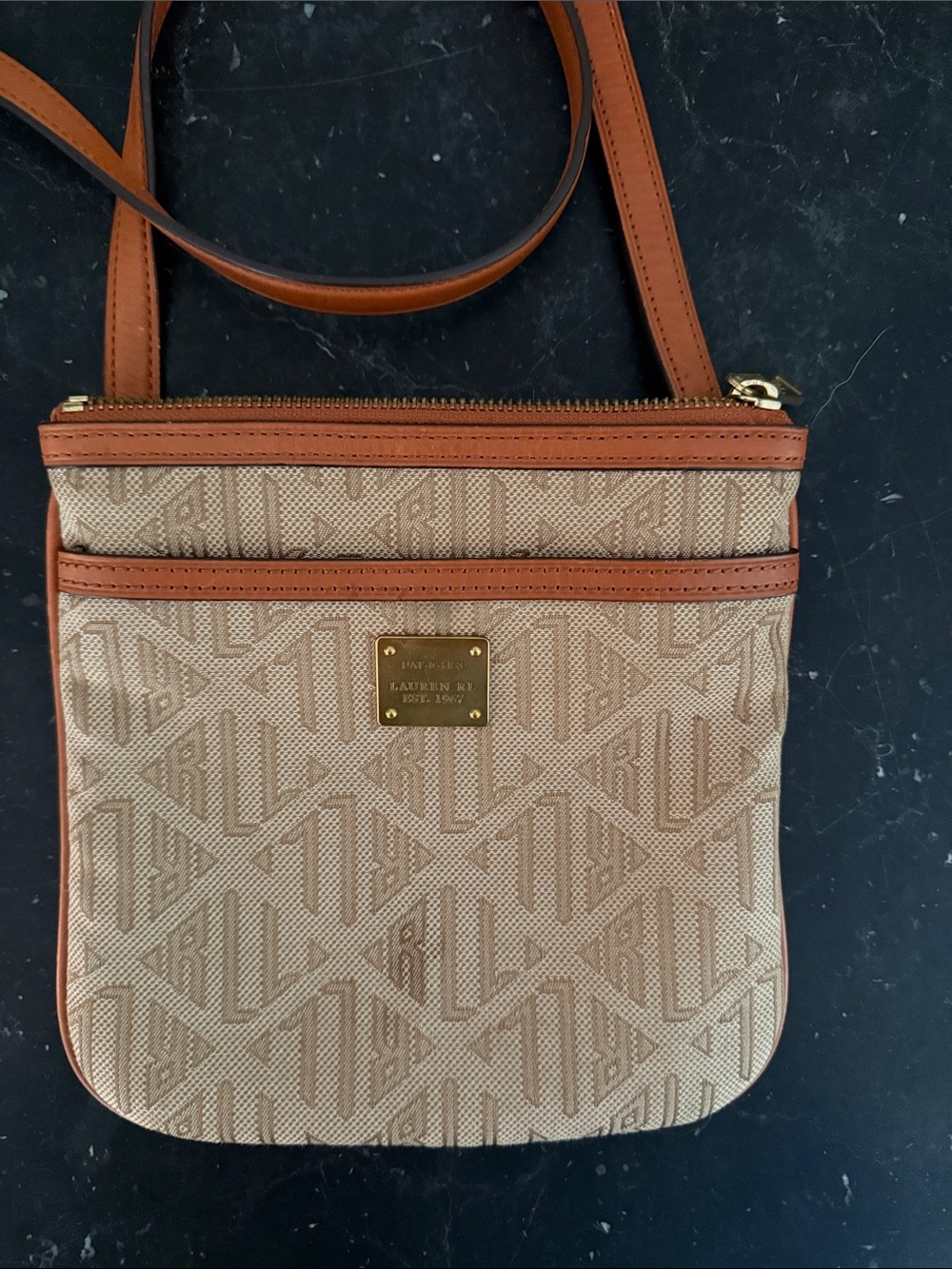 Lauren Ralph Lauren monogram canvas crossbody